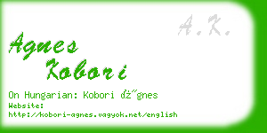 agnes kobori business card